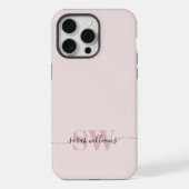 Monogram Moderne Elegant Chic Script Name iPhone Hoesje (Achterkant)