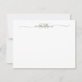 Monogram Moderne Elegant Chic Script Name Notitiekaartje (Voorkant)