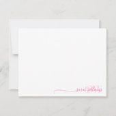 Monogram Moderne Elegant Chic Script Name Notitiekaartje (Voorkant)