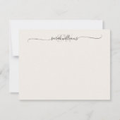 Monogram Moderne Elegant Chic Script Name Notitiekaartje (Voorkant)