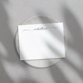 Monogram Moderne Elegant Chic Script Name Notitiekaartje