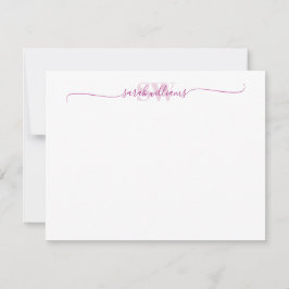 Monogram Moderne Elegant Chic Script Name Notitiekaartje