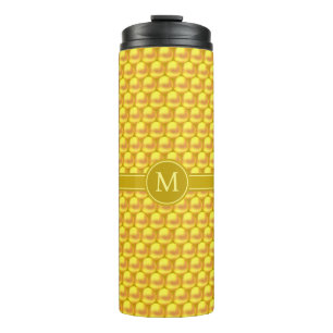 Monogram & Moderne Elegant Gold-Stippen & tekst Thermosbeker