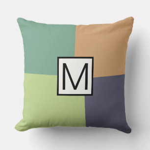 Monogram Moderne Elegant Retro Colors Geometric #3 Kussen