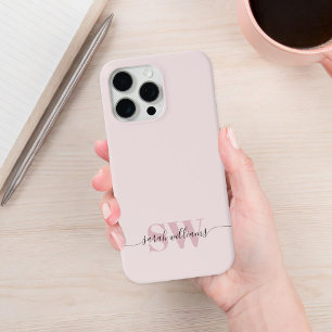 Monogram Moderne Elegante Chic Script Naam iPhone 15 Pro Max Case
