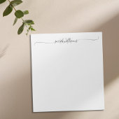 Monogram Moderne Elegante Chic Script Naam Notitieblok