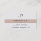 Monogram Moderne Elegante Chique Kleur Harmonie Lu Visitekaartje (Achterkant)