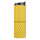 Monogram & Moderne Elegante Gouden Stippen & Tekst Thermosbeker (Gedraaid links)