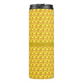 Monogram & Moderne Elegante Gouden Stippen & Tekst Thermosbeker (Achterkant)