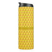Monogram & Moderne Elegante Gouden Stippen & Tekst Thermosbeker (Geroteerd rechts)