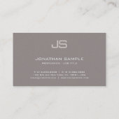 Monogram Moderne Elegante Professionele Sjabloon L Visitekaartje (Achterkant)