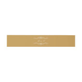 Monogram Moderne Elegante Script Gouden Bruiloft Uitnodigingen Wikkel (Vlak)