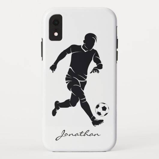 Monogram Moderne Football Sport Player Sport Case-Mate iPhone Case (Achterkant)