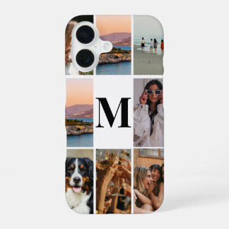 Monogram Moderne Fotocollage iPhone 16 Hoesje
