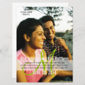 Monogram moderne fotoweddenschappen kaart (Voorkant / Achterkant)