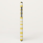 Monogram moderne gele stripes Case-Mate iPhone case (Achterkant/links)