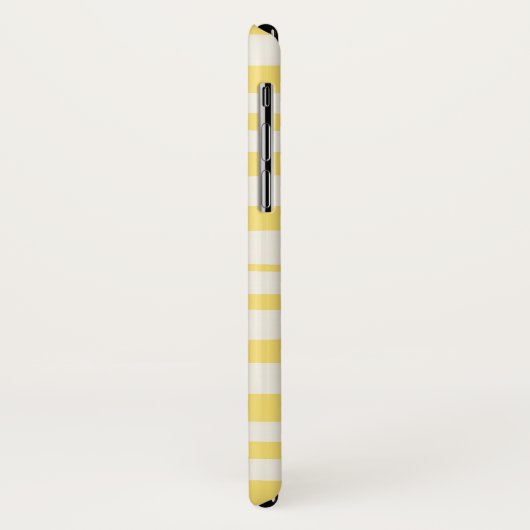 Monogram moderne gele stripes Case-Mate iPhone case (Achterkant/links)