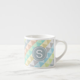 Monogram Moderne Geometrische Patroon Espresso Mok
