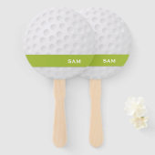 Monogram. Moderne golfbal textuur. Handwaaier (Voorkant en achterkant)