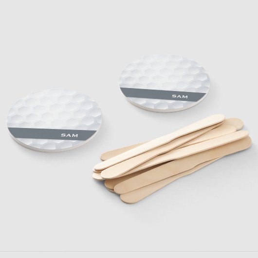 Monogram. Moderne golfbal textuur. Handwaaier (Niet-gemonteerd)