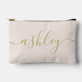 Monogram moderne kalligrafie roze goud schrift etui (Voorkant)