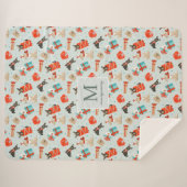 Monogram | Moderne kersthonden uit de middeleeuwen Sherpa Deken (Voorkant (horizontaal))