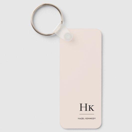 Monogram moderne klassieke minimalistische monogra sleutelhanger (Voorkant)