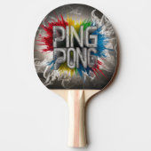 Monogram Moderne Kleurrijke Elegante Koel Tafeltennisbatje (Achterkant)