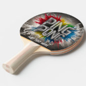 Monogram Moderne Kleurrijke Elegante Koel Tafeltennisbatje (Voorkant Gekanteld)