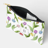 Monogram Moderne Kleurrijke Tulp Etui (Open)