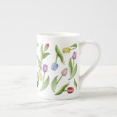 Monogram moderne kleurrijke tulp porselein kop (Rechts)