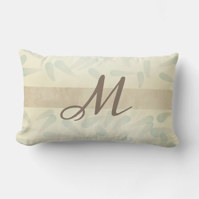 monogram moderne kussen met gloeiende plaat abstra (Voorkant)