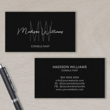 Monogram Moderne Logo Naam Zwart Wit Consultant