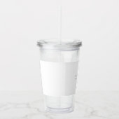Monogram Moderne Minimaal Handgeschreven Script On Acryl Drinkbeker (Rechts)