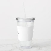 Monogram Moderne Minimaal Handgeschreven Script On Acryl Drinkbeker (Links)