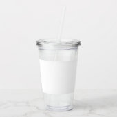 Monogram Moderne Minimaal Handgeschreven Script On Acryl Drinkbeker (Achterkant)