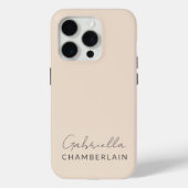 Monogram moderne minimale crème Case-Mate iPhone case (Achterkant)