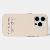 Monogram moderne minimale crème Case-Mate iPhone case (Achterkant (horizontaal))