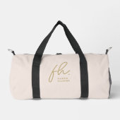 Monogram Moderne Minimalistische Blush Pink Script Plunjezak (Voorkant)