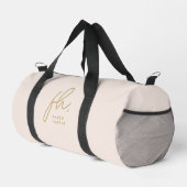 Monogram Moderne Minimalistische Blush Pink Script Plunjezak (Rechterhoek)