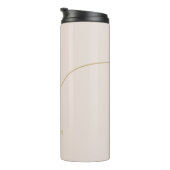 Monogram Moderne Minimalistische Gouden Script Kal Thermosbeker (Geroteerd rechts)