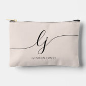 Monogram Moderne Minimalistische Kalligrafie Blush Etui (Voorkant)