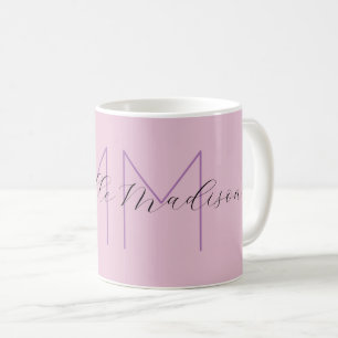 Monogram Moderne Minimalistische Naam Initiaal Han Koffiemok