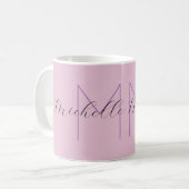 Monogram Moderne Minimalistische Naam Initiaal Han Koffiemok (Voorkant links)