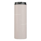 Monogram Moderne Minimalistische Roze Script Kalli Thermosbeker (Achterkant)