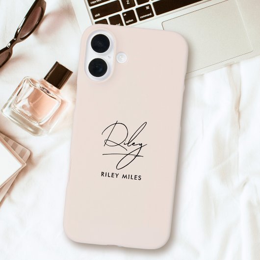 Monogram moderne minimalistische stijlvolle script iPhone hoesje