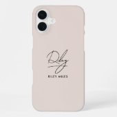 Monogram moderne minimalistische stijlvolle script iPhone hoesje (Achterkant)