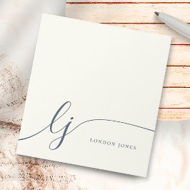 Monogram Moderne Minimalistische Vrouwelijke Ivoor Notitieblok