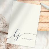 Monogram Moderne Minimalistische Vrouwelijke Ivoor Post-it® Notes