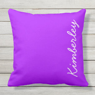Monogram moderne paarse neontrendy mode buitenkussen
